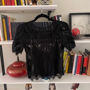 Zara Black Lace Top